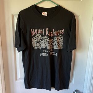 Vintage Mount Rushmore Hanes Poly-Cotton T Shirt Men’s Large Graphic Shirt
